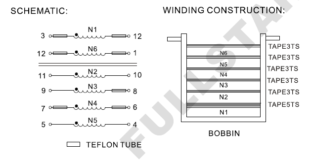 Schematic.png EF32 transformer Schematic